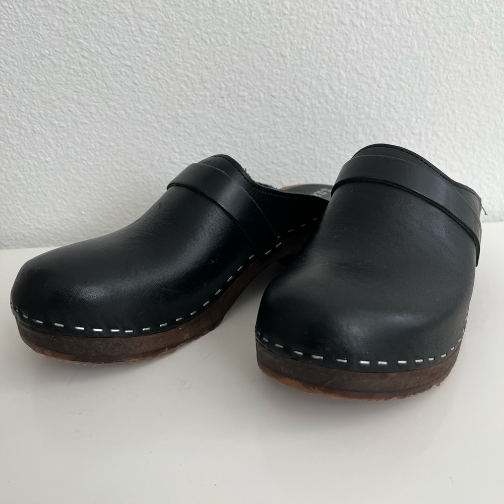 SANDGREN CLOGS - TOKYO - BLACK (DARK BROWN BASE)